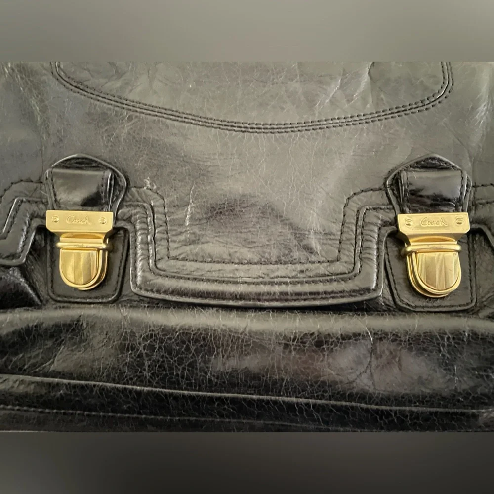 Vintage Coach Poppy collection genuine leather handbag purse ~ - Picture 10 of 16